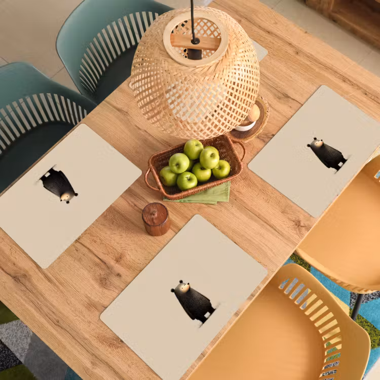 Beer - Donkerbruin - Minimalistisch Placemat vinyl groot -zzsfeer5_Kitchenyeah-website