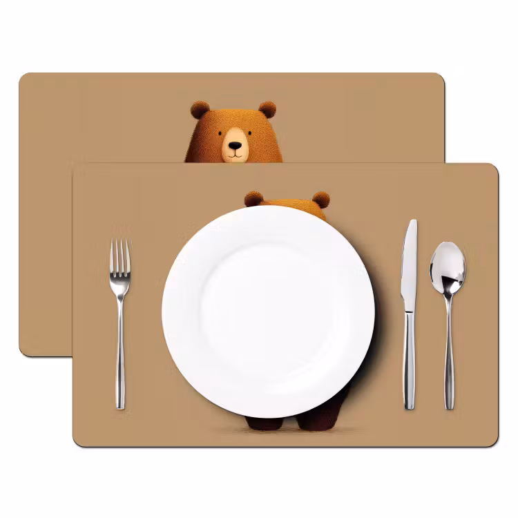 Beer - Minimalistisch - Bruin Placemat vinyl groot -zzsfeer2_Kitchenyeah-website