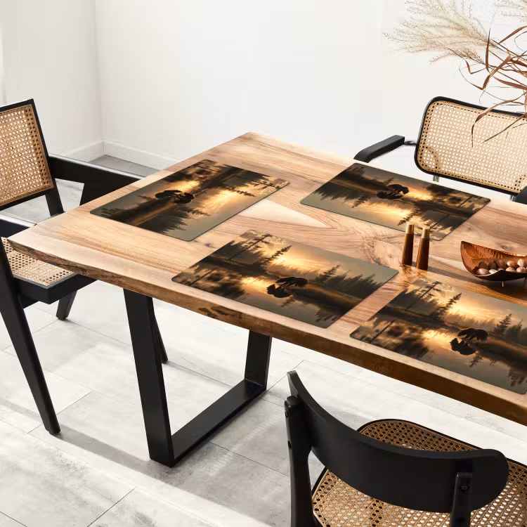 Beer - water - Bos - Ochtendlicht Placemat vinyl groot -zzsfeer4_Kitchenyeah-website
