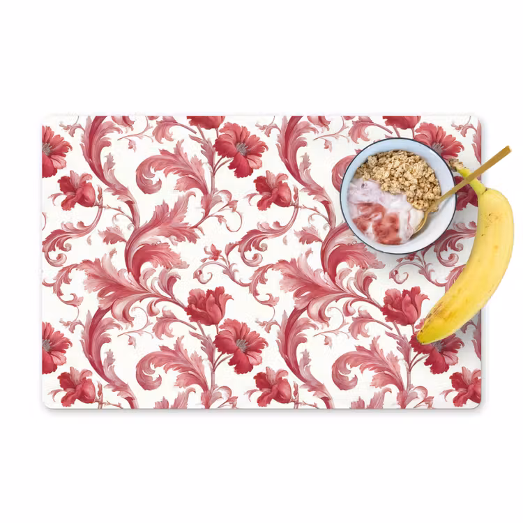 Barok - Patroon - Rood Placemat vinyl groot 368 -zzzproduct_Kitchenyeah-website