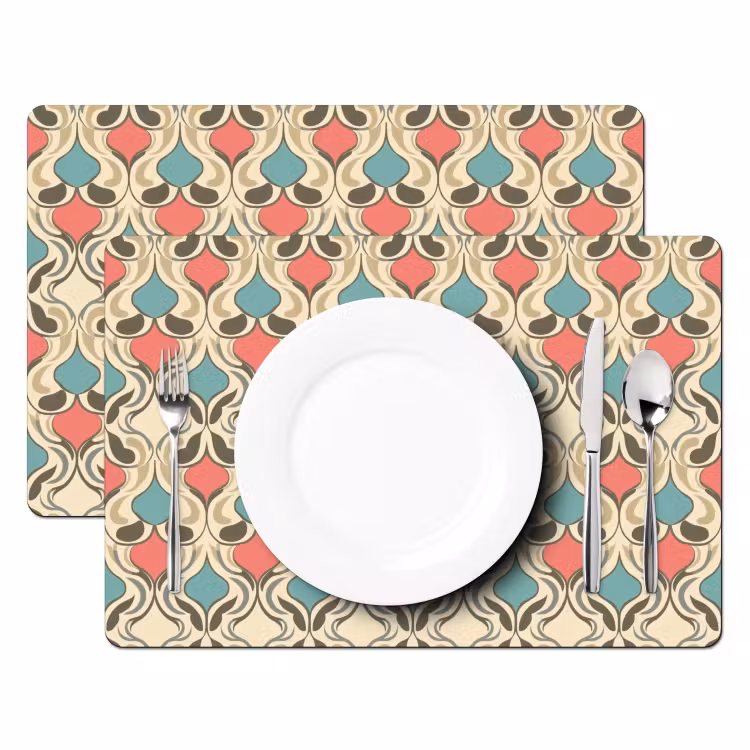Barok - Retro - Kleurrijk Placemat vinyl groot 368 -zzsfeer2_Kitchenyeah-website