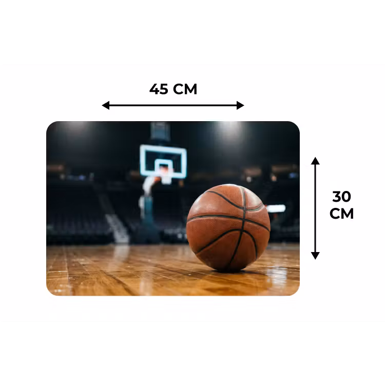 Basketbal - Arena - Sport Placemat vinyl groot -specs