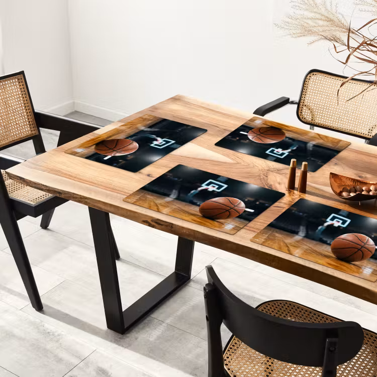 Basketbal - Arena - Sport Placemat vinyl groot -zzsfeer4_Kitchenyeah-website
