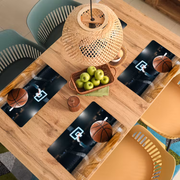 Basketbal - Arena - Sport Placemat vinyl groot -zzsfeer5_Kitchenyeah-website