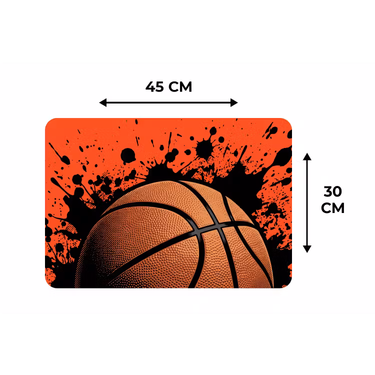 Basketbal - Verf - Sport - Oranje Placemat vinyl groot -specs