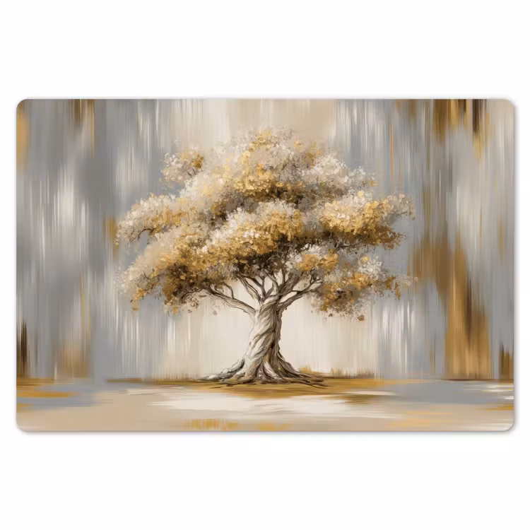 Boom - Bladeren - Abstract - Wit Placemat vinyl groot -zzsfeer1_Kitchenyeah-website