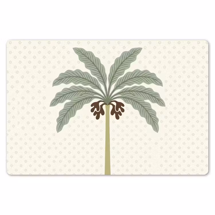 Boom - Bladeren - Groen - Decoratief - Beige Placemat vinyl groot -zzsfeer1_Kitchenyeah-website