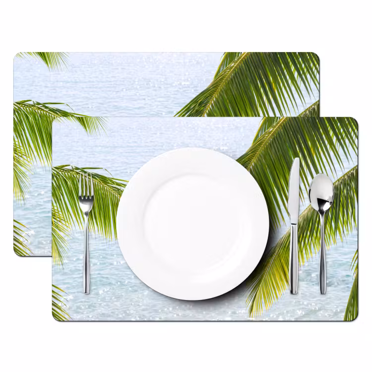 Boom - Bladeren - Water - Tropisch - Groen Placemat vinyl groot -zzsfeer2_Kitchenyeah-website