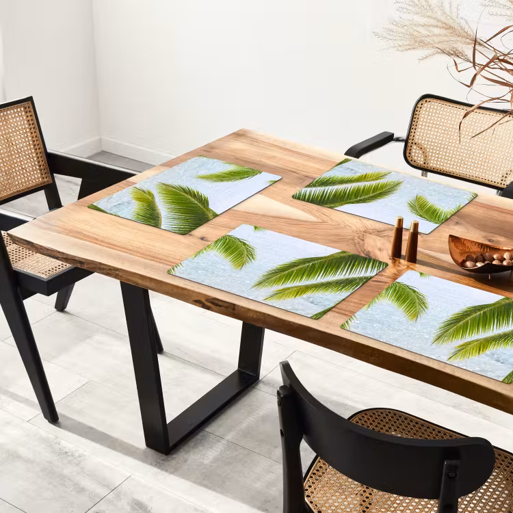 Boom - Bladeren - Water - Tropisch - Groen Placemat vinyl groot -zzsfeer4_Kitchenyeah-website