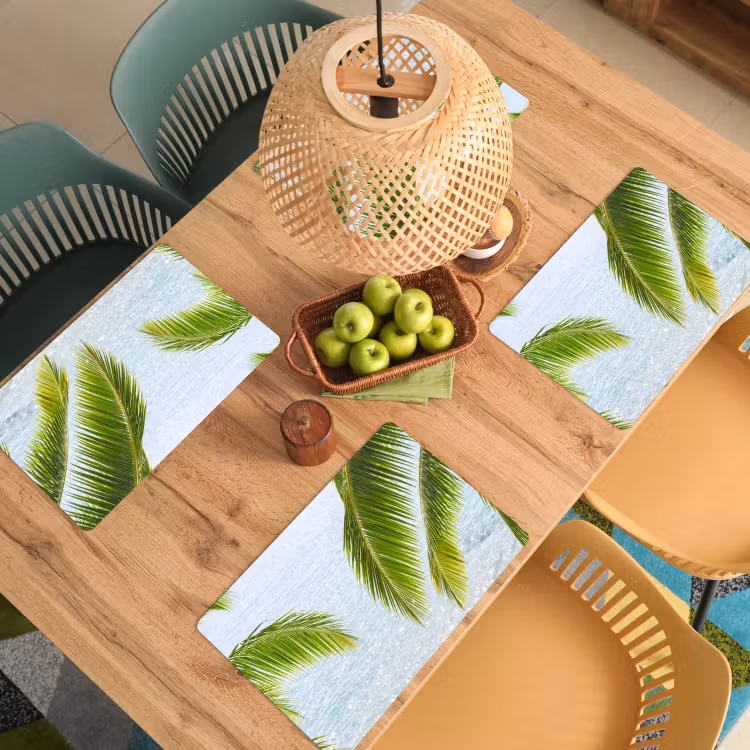 Boom - Bladeren - Water - Tropisch - Groen Placemat vinyl groot -zzsfeer5_Kitchenyeah-website