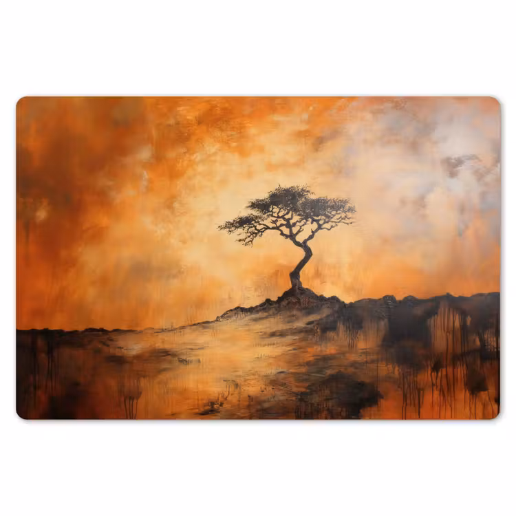 Boom - Landschap - Oranje Placemat vinyl groot -zzsfeer1_Kitchenyeah-website