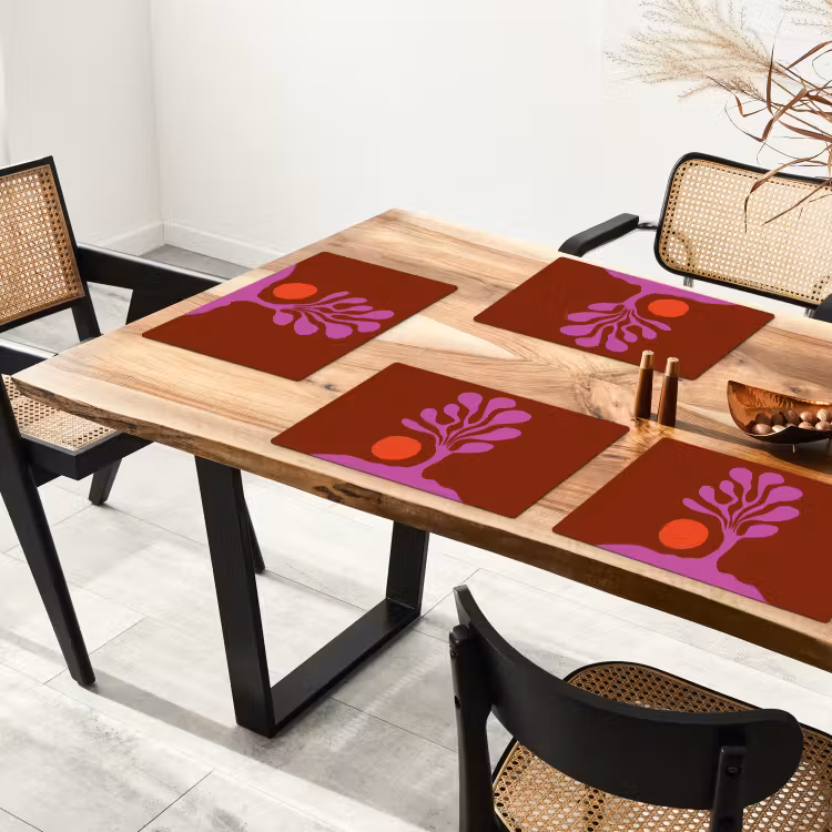 Boom - Paars - Cirkel - Vloeiend Placemat vinyl groot -zzsfeer4_Kitchenyeah-website