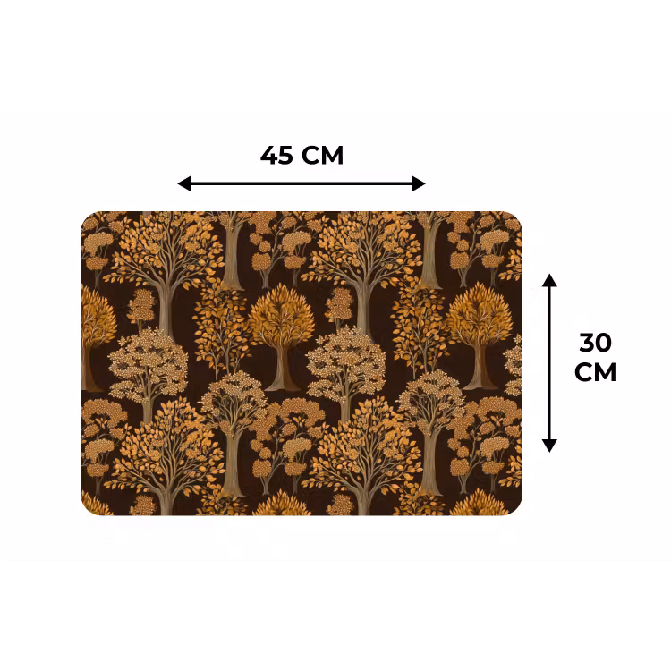 Bomen - Patroon - Bruin Placemat vinyl groot 368 -specs