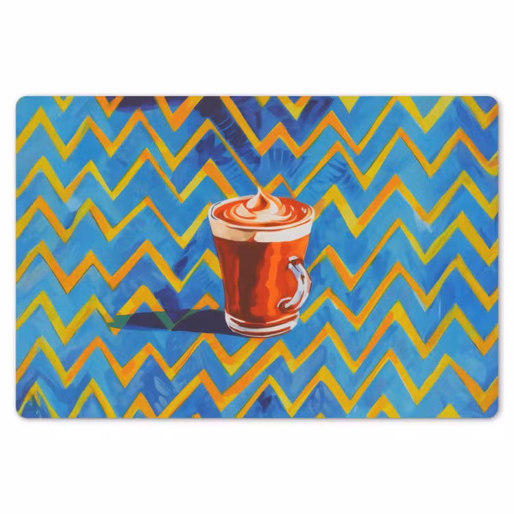 Mok - Koffie - Zigzag - Slagroom Placemat vinyl groot -zzsfeer1_Kitchenyeah-website