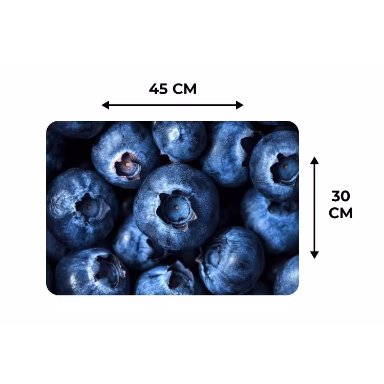 Bessen - Blauw - Fruit Placemat vinyl groot -specs