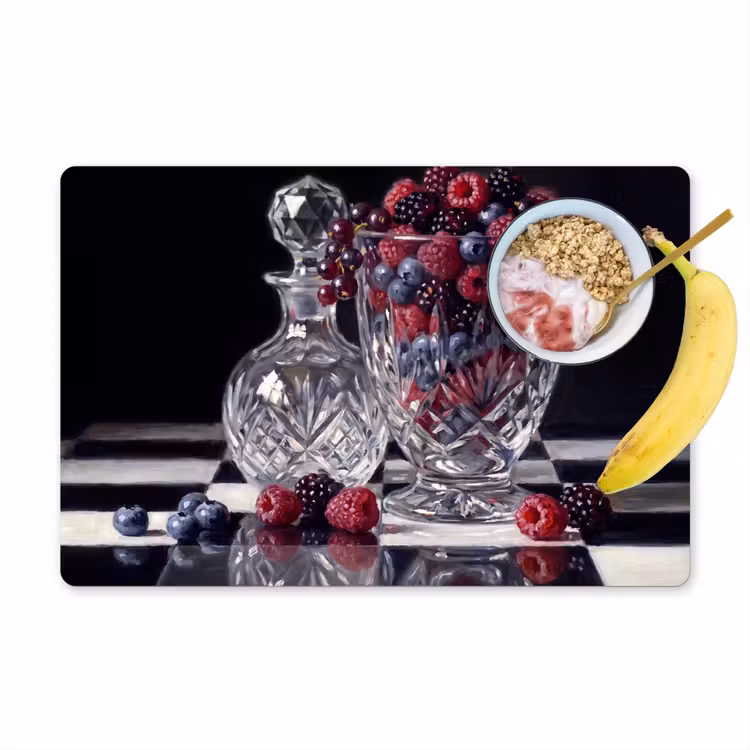 Tischset - 6 Stück - Beeren – Kristall – Stillleben - Bessen - Kristal - Stilleven Placemat vinyl groot