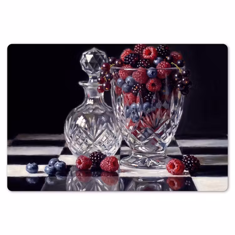 Tischset - 6 Stück - Beeren – Kristall – Stillleben - Bessen - Kristal - Stilleven Placemat vinyl groot