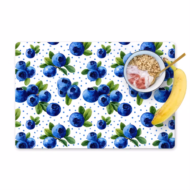 Bessen - Patroon - Blauw Placemat vinyl groot 368 -zzzproduct_Kitchenyeah-website