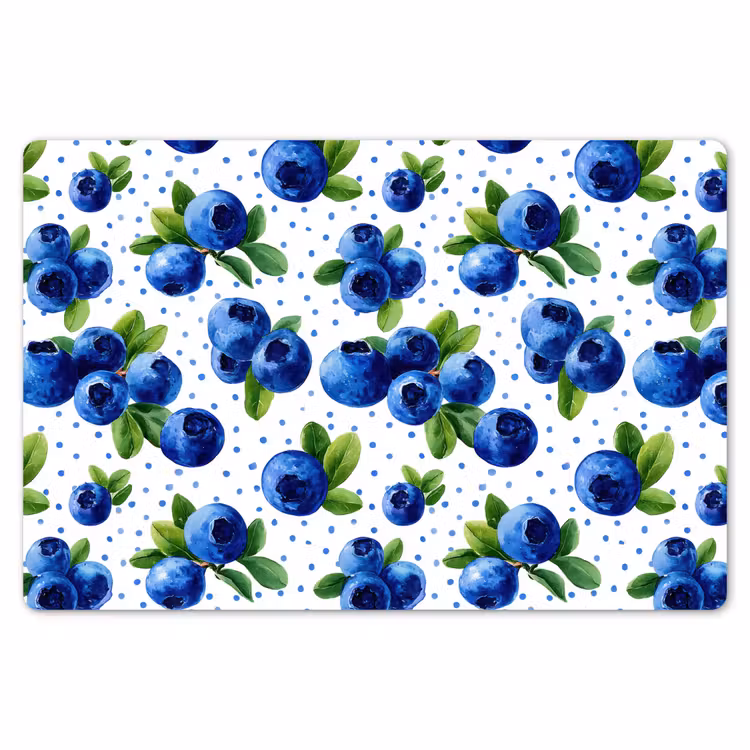 Bessen - Patroon - Blauw Placemat vinyl groot 368 -zzsfeer1_Kitchenyeah-website