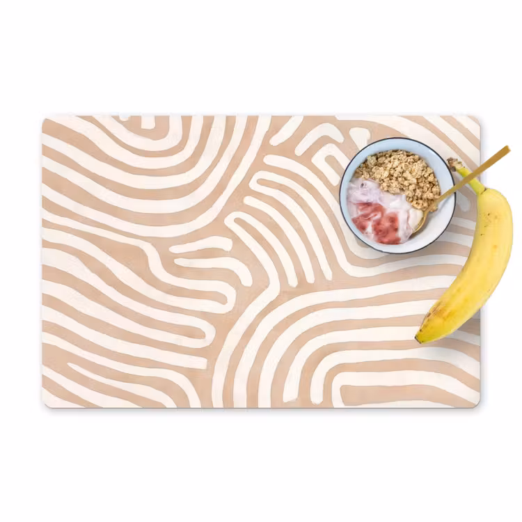 Beige - Aardspatroon Placemat vinyl groot -zzzproduct_Kitchenyeah-website