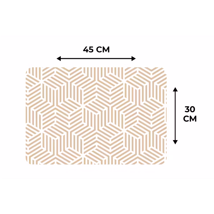 Beige - Geometrie - Patronen - Abstract Placemat vinyl groot 368 -specs