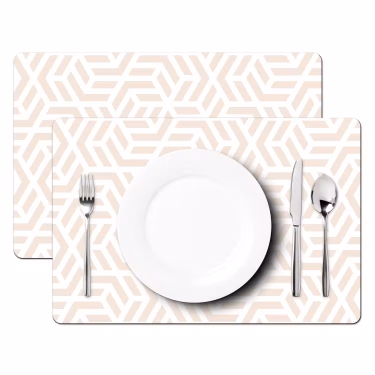 Beige - Geometrie - Patronen - Abstract Placemat vinyl groot 368 -zzsfeer2_Kitchenyeah-website
