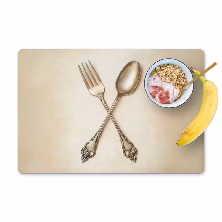 Beige - Vintage - Bestek Placemat vinyl groot -zzzproduct_Kitchenyeah-website