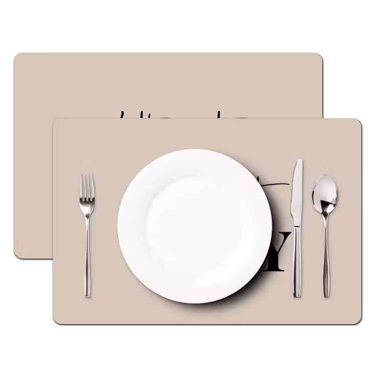 Beige - Winter - Quote - Cozy Placemat vinyl groot -zzsfeer2_Kitchenyeah-website