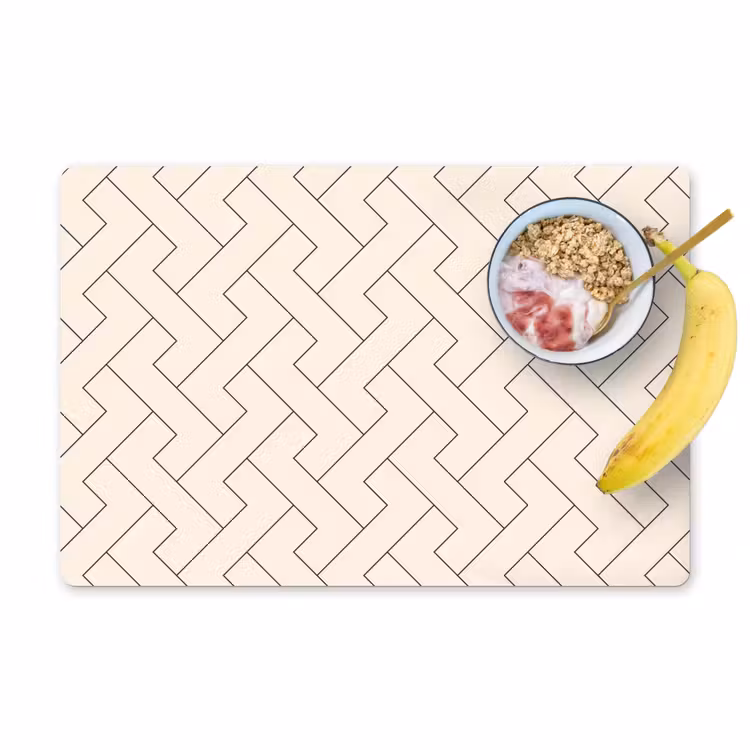 Beige - Zigzag - Patroon Placemat vinyl groot 368 -zzzproduct_Kitchenyeah-website