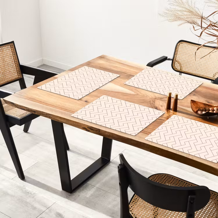 Beige - Zigzag - Patroon Placemat vinyl groot 368 -zzsfeer4_Kitchenyeah-website