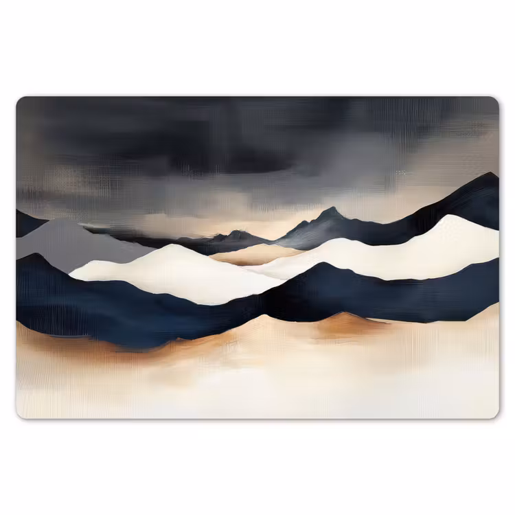Bergen - Donkerblauw - Landschap Placemat vinyl groot -zzsfeer1_Kitchenyeah-website