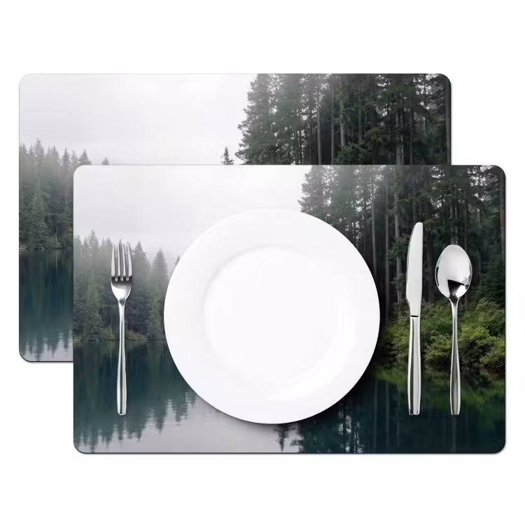 Bergen - Meer - Bos Placemat vinyl groot -zzsfeer2_Kitchenyeah-website