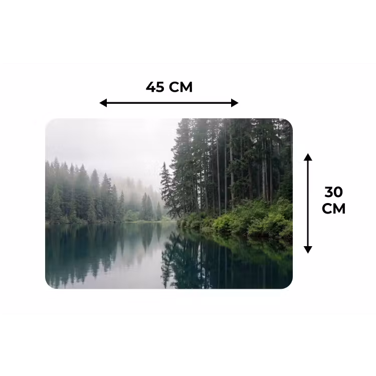 Bergen - Meer - Bos Placemat vinyl groot -specs
