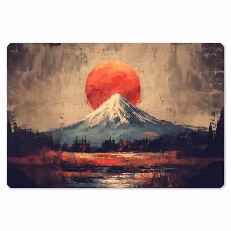 Bergtop - Sneeuw - Zon Placemat vinyl groot -zzsfeer1_Kitchenyeah-website