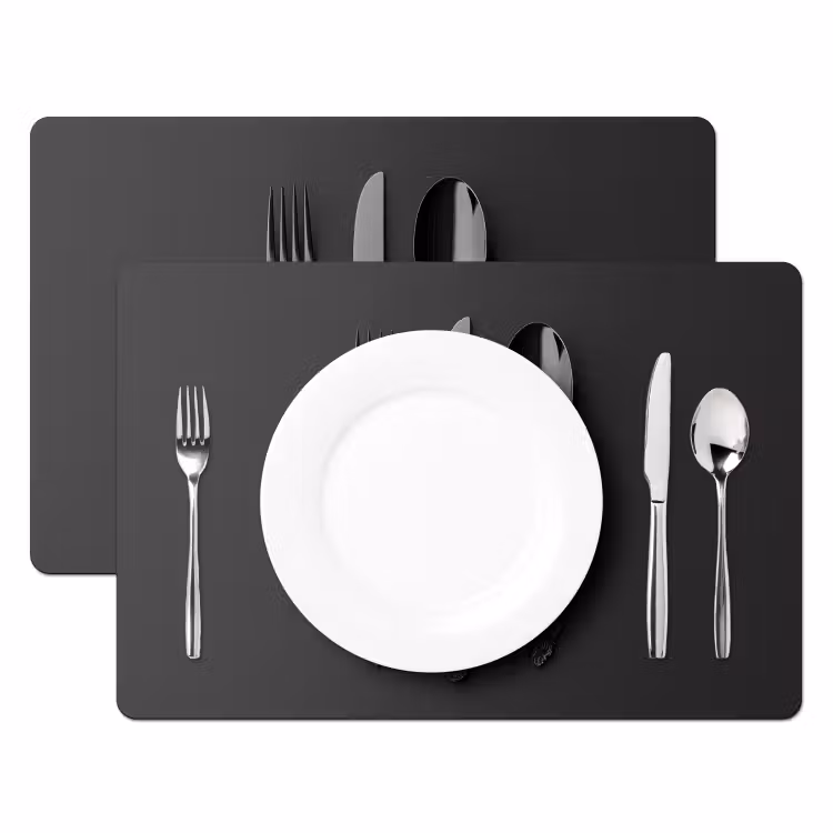 Bestek - Zwart Placemat vinyl groot -zzsfeer2_Kitchenyeah-website