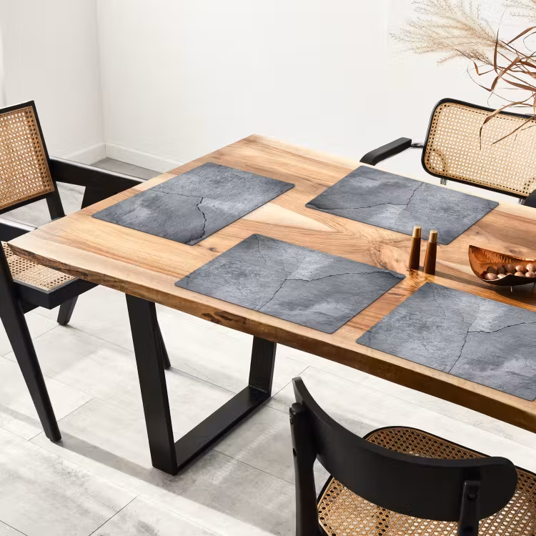 Beton - Grijs - Scheur Placemat vinyl groot -zzsfeer4_Kitchenyeah-website