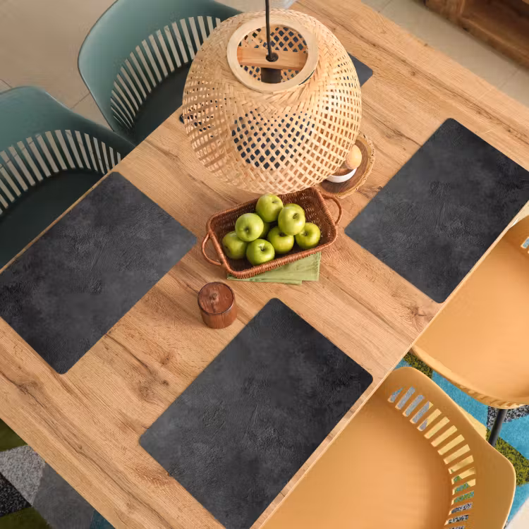 Beton - Structuur - Industrieel - Zwart - Grijs Placemat vinyl groot -zzsfeer5_Kitchenyeah-website