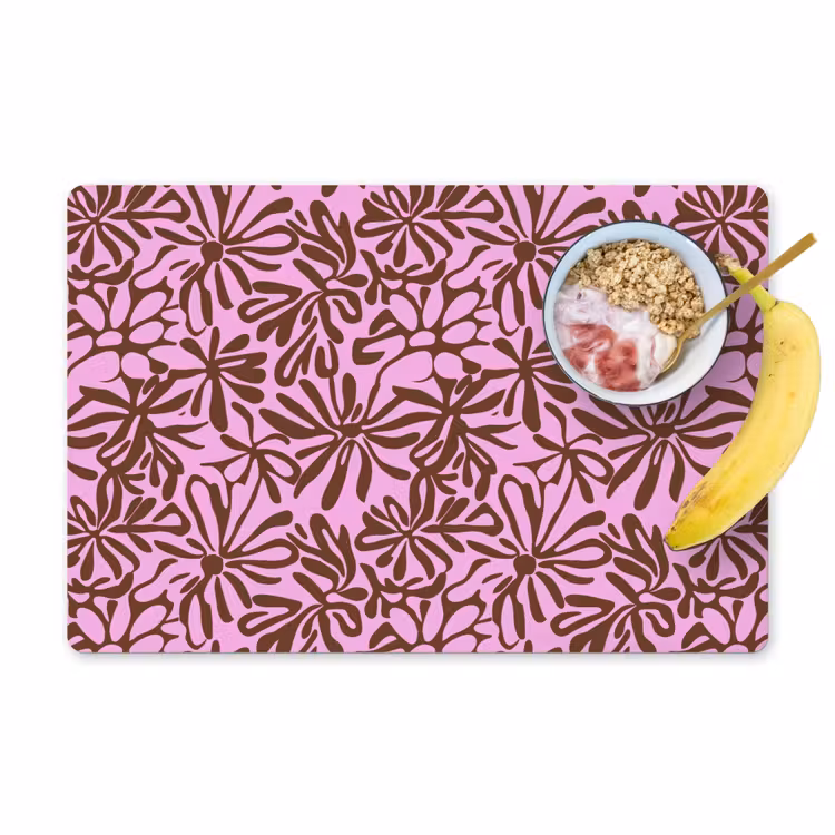 Organisch - Patroon - Roze Placemat vinyl groot 368 -zzzproduct_Kitchenyeah-website