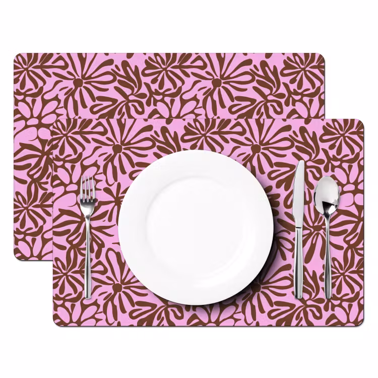Organisch - Patroon - Roze Placemat vinyl groot 368 -zzsfeer2_Kitchenyeah-website