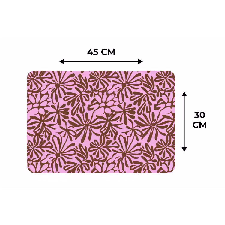 Organisch - Patroon - Roze Placemat vinyl groot 368 -specs