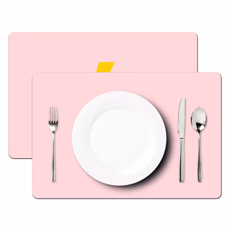 Blah - Bliksem - Roze Placemat vinyl groot -zzsfeer2_Kitchenyeah-website