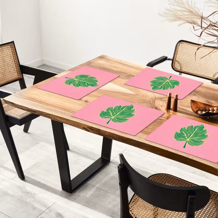Blad - Groen - Illustratie - Minimalistisch Placemat vinyl groot -zzsfeer4_Kitchenyeah-website