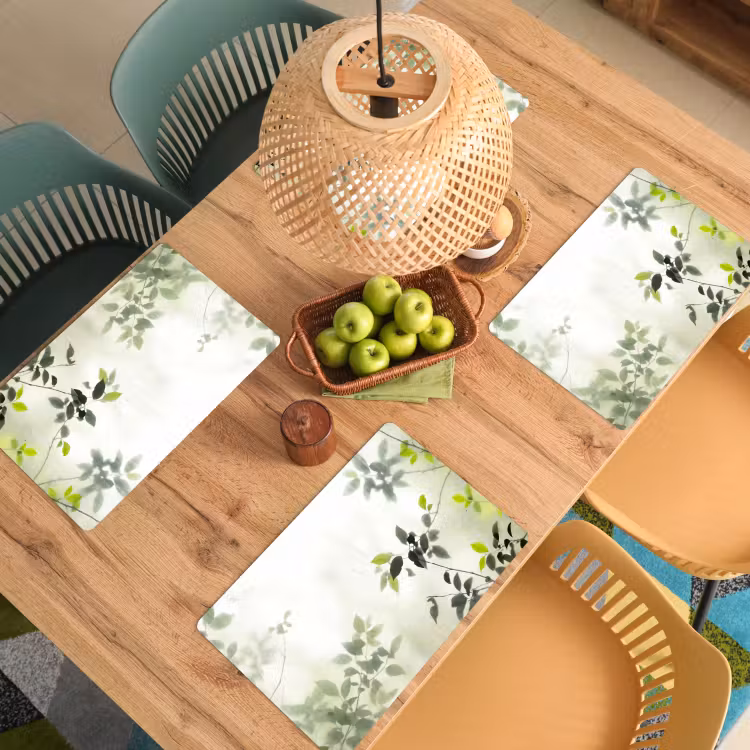 Blad - Schaduw - Natuur - Abstract - Groen Placemat vinyl groot -zzsfeer5_Kitchenyeah-website