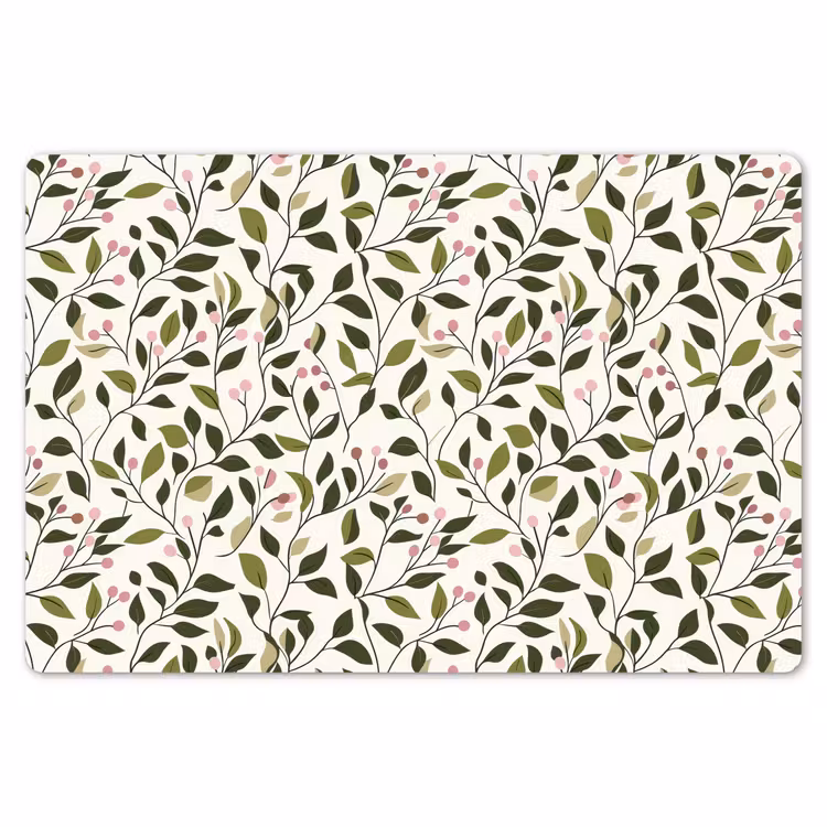 Bladeren - Bessen - Roze Placemat vinyl groot 368 -zzsfeer1_Kitchenyeah-website