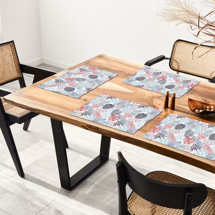Bladeren - Jungle - Pastel - Tropisch Placemat vinyl groot -zzsfeer4_Kitchenyeah-website