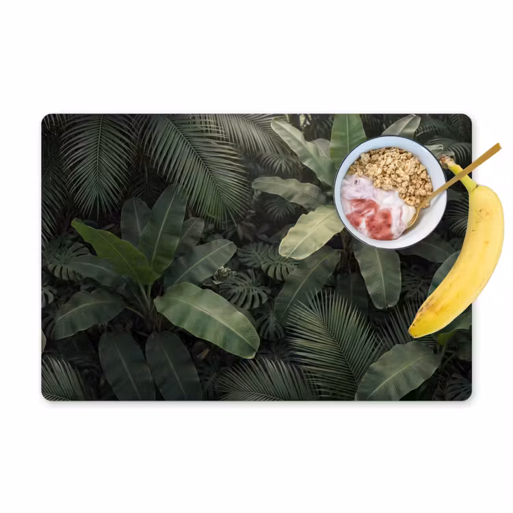 Bladeren - Groen - Tropisch - Natuur Placemat vinyl groot -zzzproduct_Kitchenyeah-website