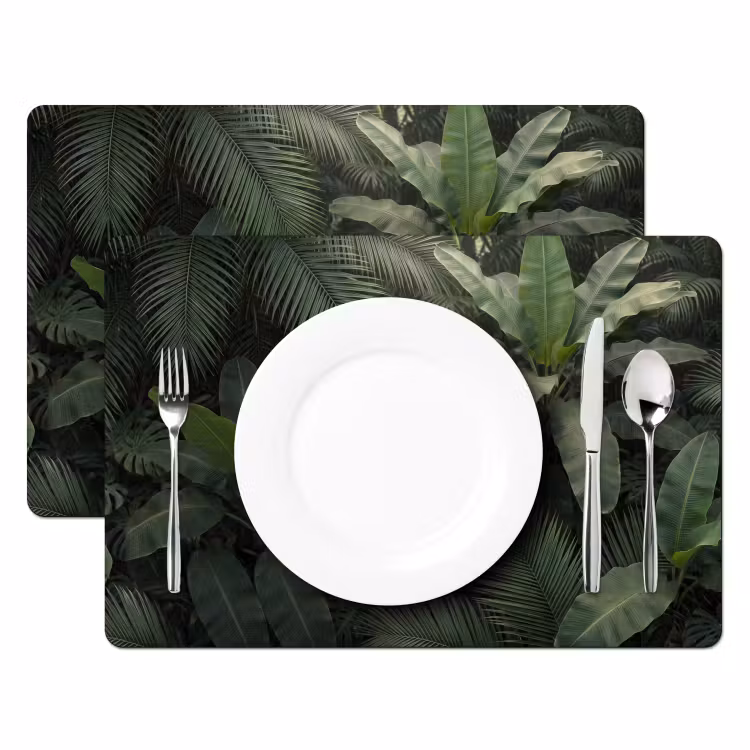 Bladeren - Groen - Tropisch - Natuur Placemat vinyl groot -zzsfeer2_Kitchenyeah-website