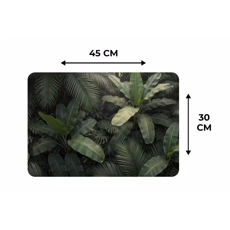 Bladeren - Groen - Tropisch - Natuur Placemat vinyl groot -specs