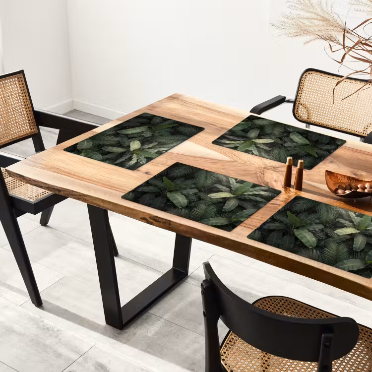 Bladeren - Groen - Tropisch - Natuur Placemat vinyl groot -zzsfeer4_Kitchenyeah-website