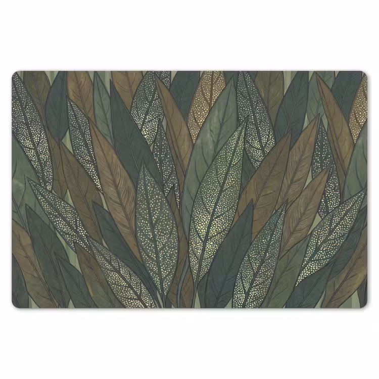 Bladeren - Patroon - Gestippeld - Natuur - Groen Placemat vinyl groot -zzsfeer1_Kitchenyeah-website